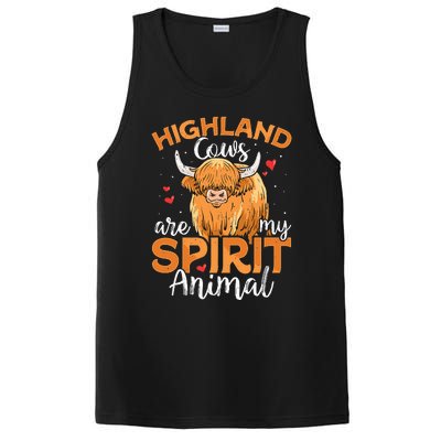 Funny Scottish Highland Cow Cows Lover PosiCharge Competitor Tank