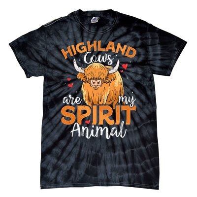 Funny Scottish Highland Cow Cows Lover Tie-Dye T-Shirt