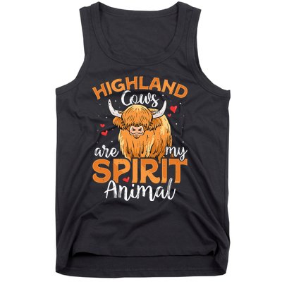 Funny Scottish Highland Cow Cows Lover Tank Top