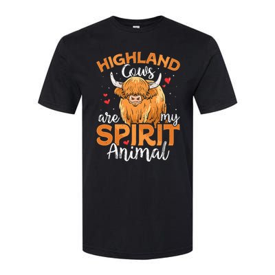 Funny Scottish Highland Cow Cows Lover Softstyle CVC T-Shirt