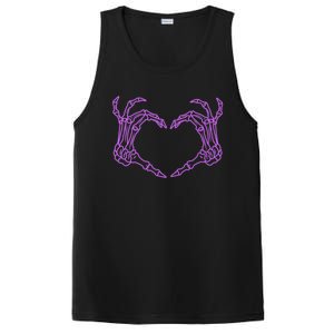 Funny Skeleton Heart Hands Bones Love Costume Halloween Cute Gift PosiCharge Competitor Tank