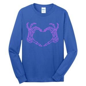 Funny Skeleton Heart Hands Bones Love Costume Halloween Cute Gift Tall Long Sleeve T-Shirt