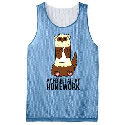 Ferret School Homework My Ferret Ate My Homework Mesh Reversible Basketball Jersey Tank