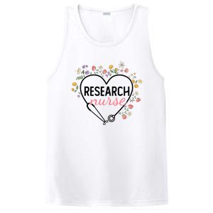 Floral Stethoscope Heart Nursing Research Nurse Gift PosiCharge Competitor Tank