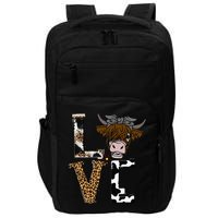 Flowers Scottish Highland Cow Cattle Hairy Cow Impact Tech Backpack
