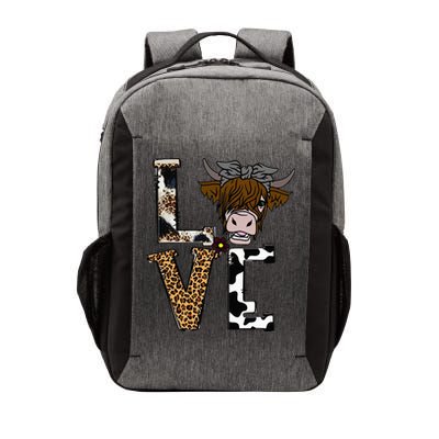 Flowers Scottish Highland Cow Cattle Hairy Cow Vector Backpack