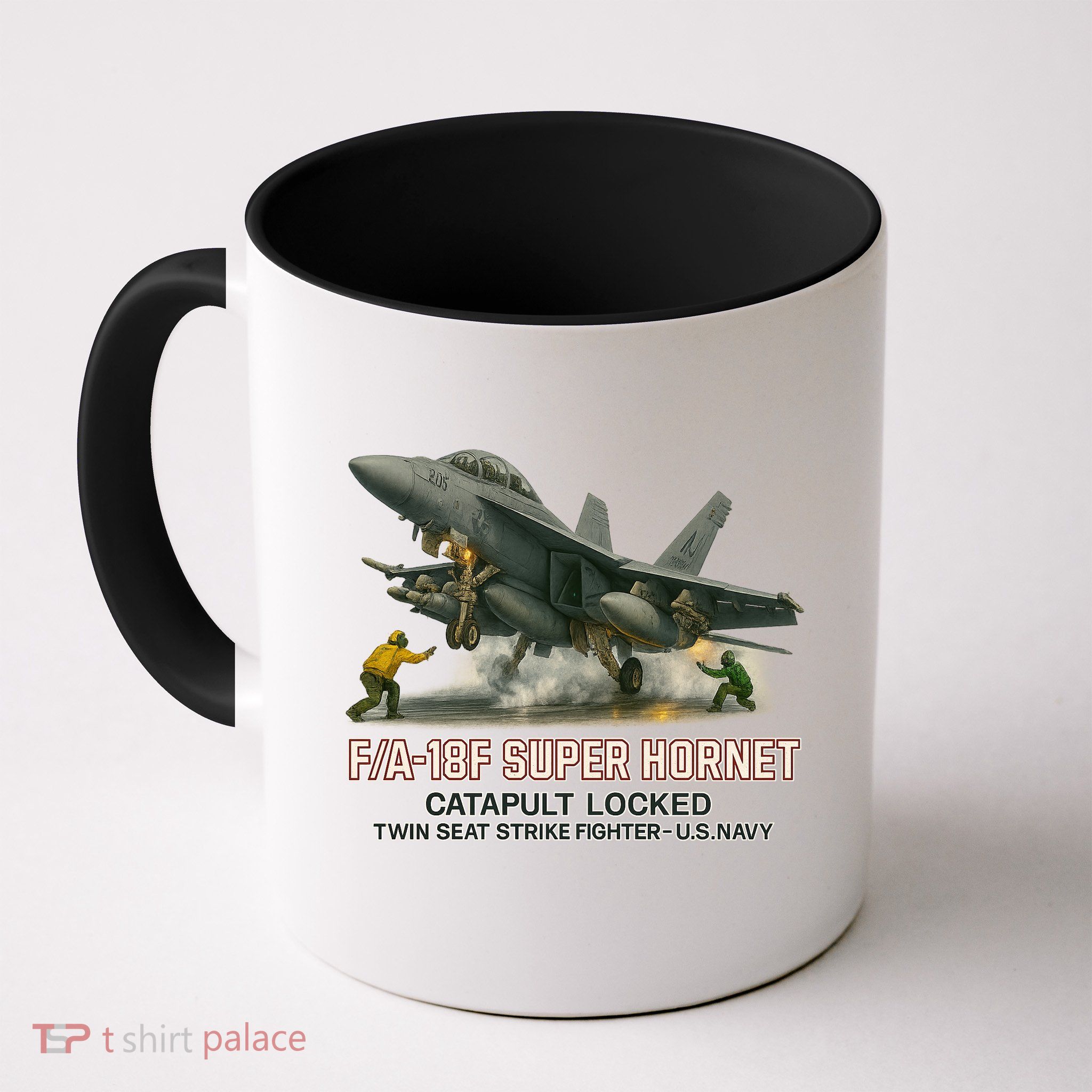 F/A-18F Super Hornet Catapult Locked Twin Seat Strike Fighter Mug