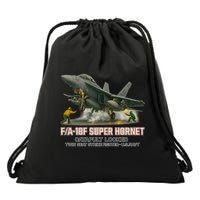 F/A-18F Super Hornet Catapult Locked Twin Seat Strike Fighter Drawstring Bag