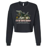 F/A-18F Super Hornet Catapult Locked Twin Seat Strike Fighter Cropped Pullover Crew