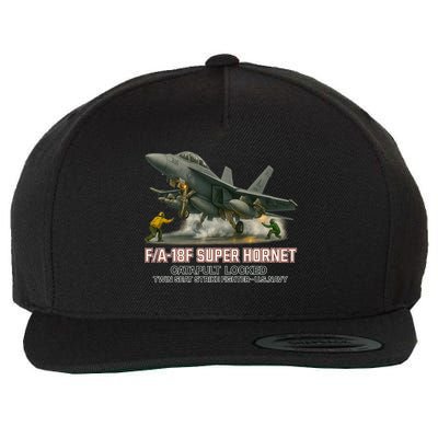 F/A-18F Super Hornet Catapult Locked Twin Seat Strike Fighter Wool Snapback Cap