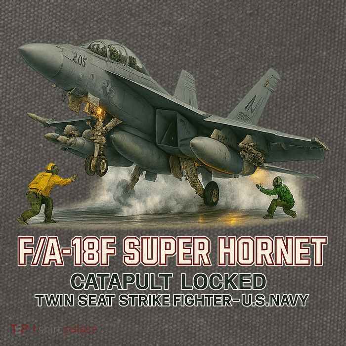 F/A-18F Super Hornet Catapult Locked Twin Seat Strike Fighter Cotton Canvas Backpack