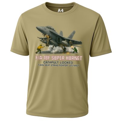 F/A-18F Super Hornet Catapult Locked Twin Seat Strike Fighter Performance Shirt