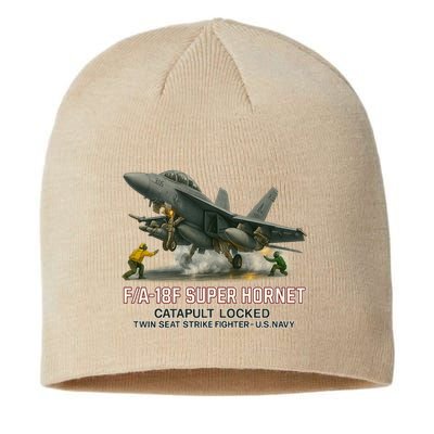 F/A-18F Super Hornet Catapult Locked Twin Seat Strike Fighter Sustainable Beanie