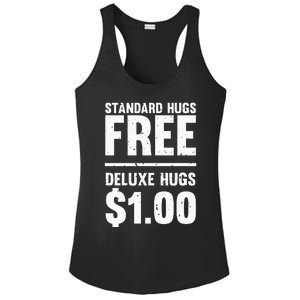 Funny Standard Hugs Free Deluxe Hugs $1.00 Ladies PosiCharge Competitor Racerback Tank