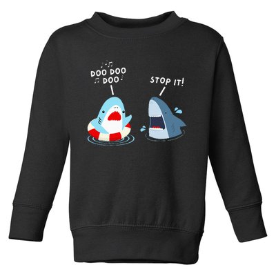 Funny Shark Humor Shark Singing Meme Style Toddler Sweatshirt