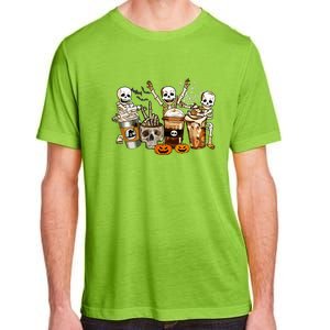 Funny Skeleton Horror Coffee Halloween Costumes Gift Adult ChromaSoft Performance T-Shirt