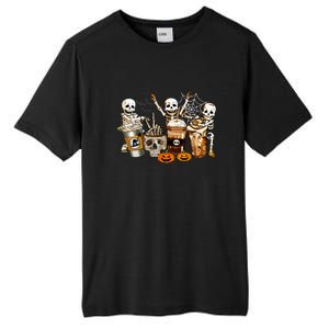 Funny Skeleton Horror Coffee Halloween Costumes Gift Tall Fusion ChromaSoft Performance T-Shirt