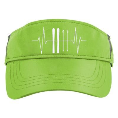 Funny Ski Heartbeat Skier Skiing Gift For Skier Adult Drive Performance Visor