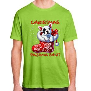 Frenchie Santa Hat & Christmas Lights Cute French Bulldog Adult ChromaSoft Performance T-Shirt