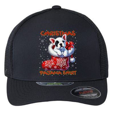 Frenchie Santa Hat & Christmas Lights Cute French Bulldog Flexfit Unipanel Trucker Cap