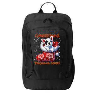 Frenchie Santa Hat & Christmas Lights Cute French Bulldog City Backpack