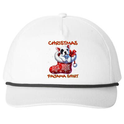 Frenchie Santa Hat & Christmas Lights Cute French Bulldog Snapback Five-Panel Rope Hat