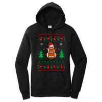 Football Santa Hat Ugly Christmas Sweaters Funny Christmas Women's Pullover Hoodie