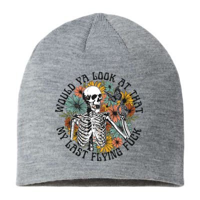 Funny Skeleton Hallowen Sustainable Beanie