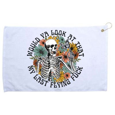 Funny Skeleton Hallowen Grommeted Golf Towel