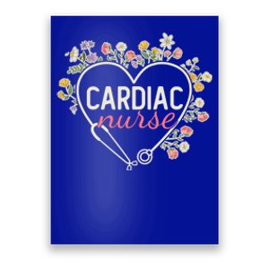 Floral Stethoscope Heart Nursing Cardiac Nurse Gift Poster