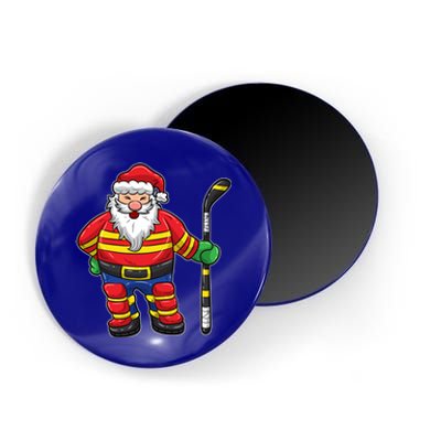 Funny Santa Hockey Player Cool Gift Magnet