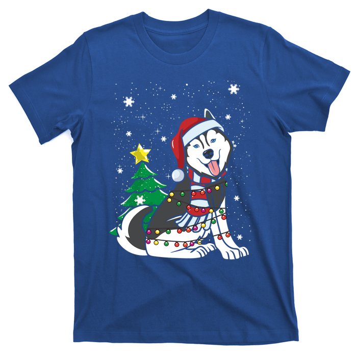 Funny Siberian Husky Christmas Dog Lover Gift T-Shirt