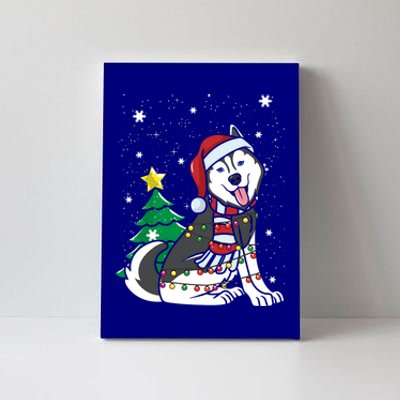 Funny Siberian Husky Christmas Dog Lover Gift Canvas