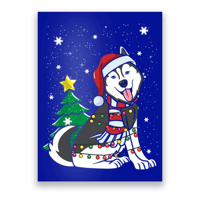 Funny Siberian Husky Christmas Dog Lover Gift Poster