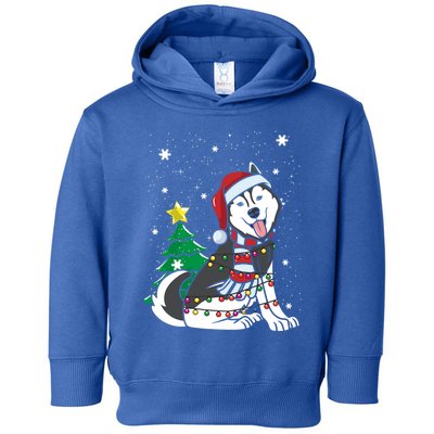 Funny Siberian Husky Christmas Dog Lover Gift Toddler Hoodie