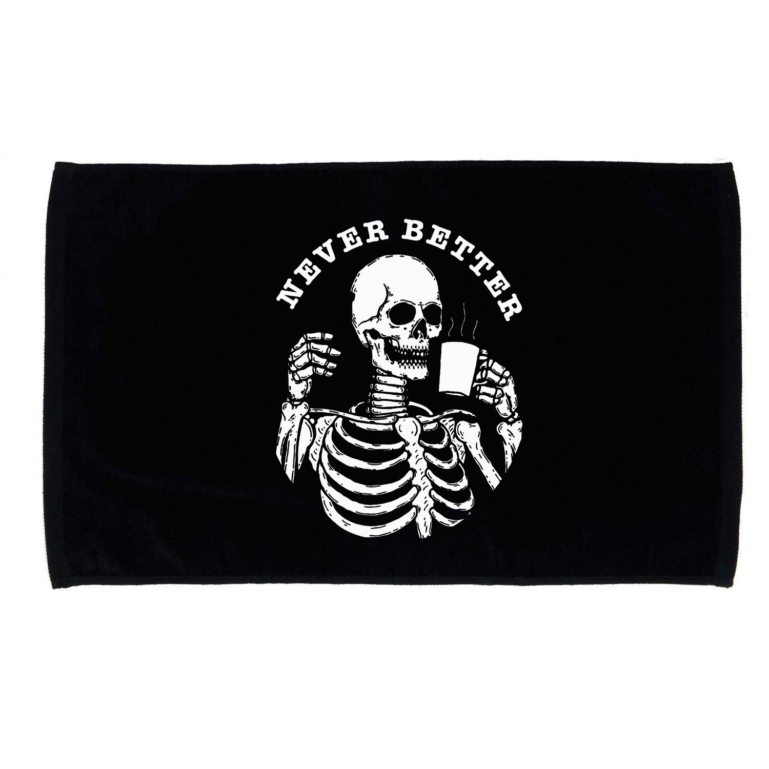 Funny Skull Halloween Outfit For Never Better Skeleton Microfiber Hand Towel