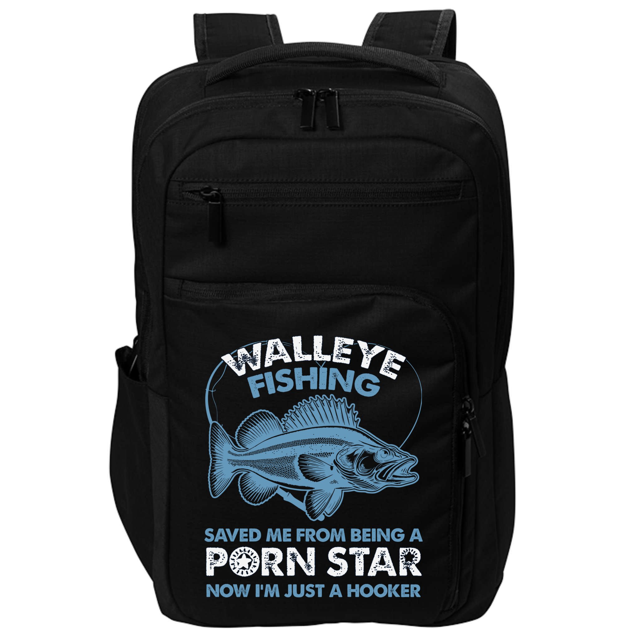 Fishing Saved Hooker Star Fisher Fish Walleye Gift Impact Tech Backpack