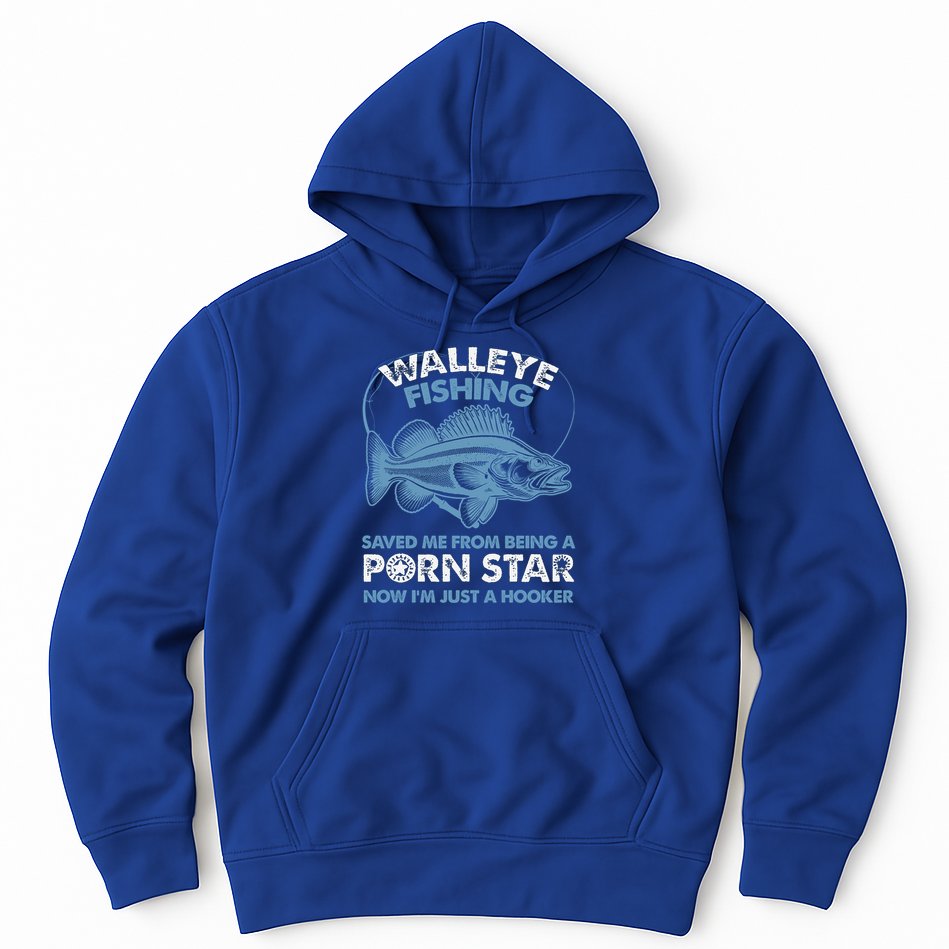 Fishing Saved Hooker Star Fisher Fish Walleye Gift Hoodie