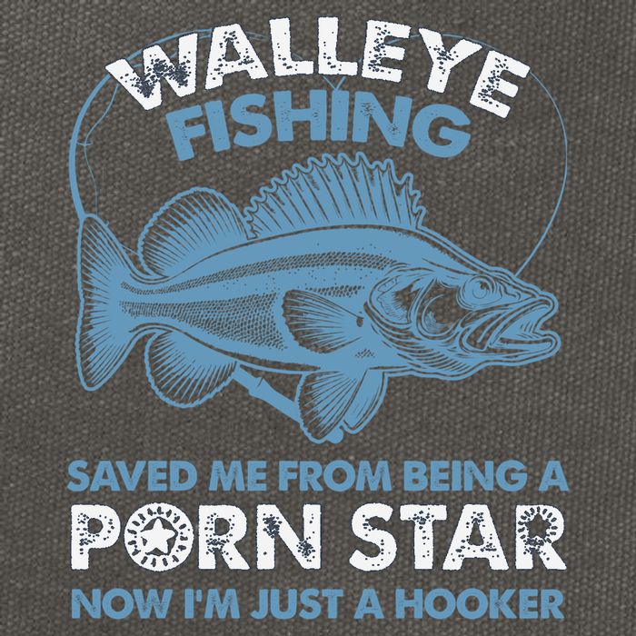 Fishing Saved Hooker Star Fisher Fish Walleye Gift Cotton Canvas Backpack