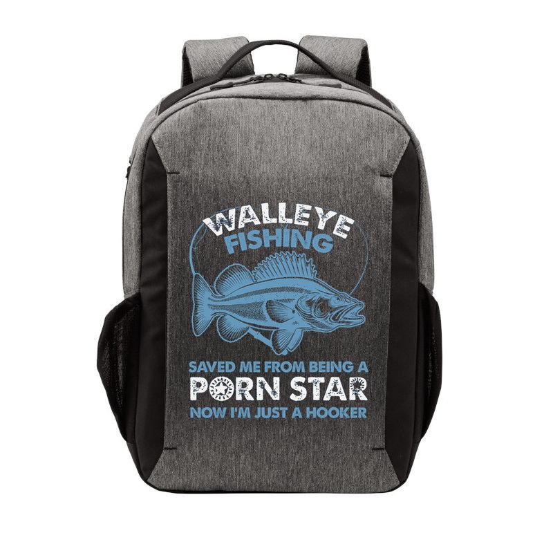 Fishing Saved Hooker Star Fisher Fish Walleye Gift Vector Backpack