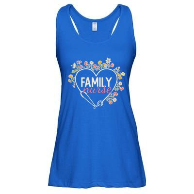 Floral Stethoscope Heart Nursing Family Nurse Great Gift Ladies Essential Flowy Tank