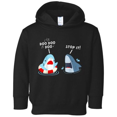 Funny Shark Humor Shark Singing Meme Style Toddler Hoodie