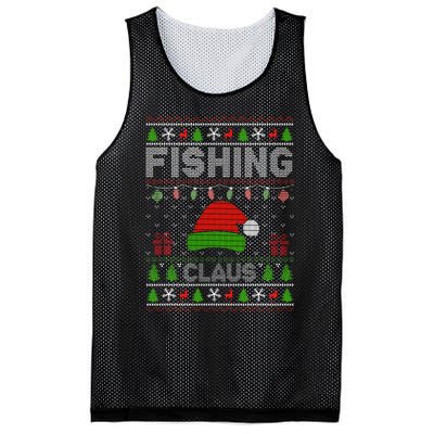 Festive Santa Hat Christmas Light Fishing Claus for Ugly Xmas  Mesh Reversible Basketball Jersey Tank