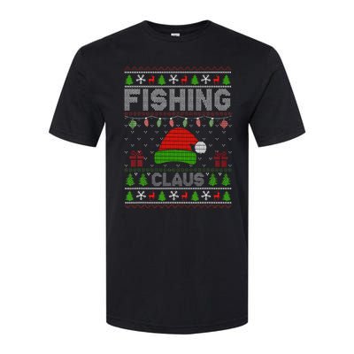 Festive Santa Hat Christmas Light Fishing Claus for Ugly Xmas  Softstyle CVC T-Shirt