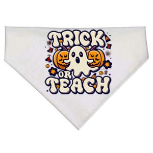 Funny School Halloween Ghost Teacher Trick Or Teach Gift USA-Made Doggie Bandana