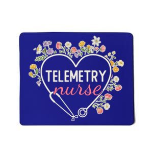 Floral Stethoscope Heart Nursing Telemetry Nurse Gift Mousepad