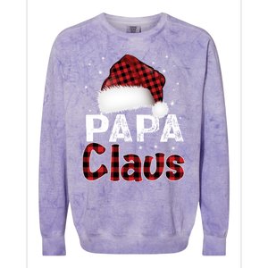 Fun Santa Hat Christmas Costume Family Matching Papa Claus Cute Gift Colorblast Crewneck Sweatshirt