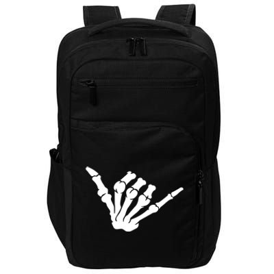 Funny Skeleton Hands Heart Sign Retro Costume Halloween Cute Gift Impact Tech Backpack