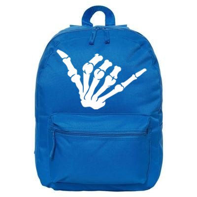 Funny Skeleton Hands Heart Sign Retro Costume Halloween Cute Gift 16 in Basic Backpack