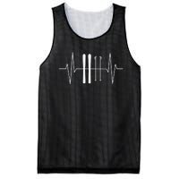 Funny Ski Heartbeat Skier Skiing Gift For Skier Mesh Reversible Basketball Jersey Tank